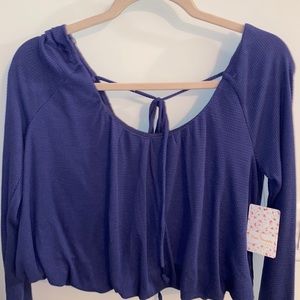 Free People blue long sleeve